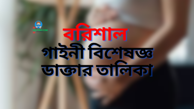 বরিশালের সেরা গাইনী বিশেষজ্ঞ ডাক্তারের তালিকা ও যোগাযোগ নাম্বার